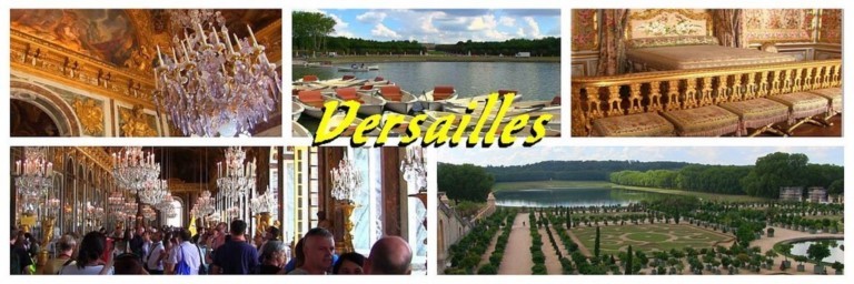 Versailles en un groupement de 5 photos groupées