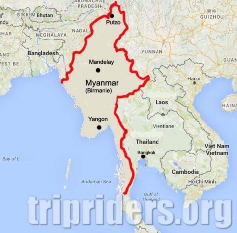 carte birmanie google