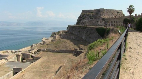 La forteresse de Corfou coté mer