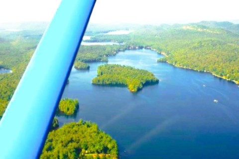 Vue aérienne de l'Adirondack