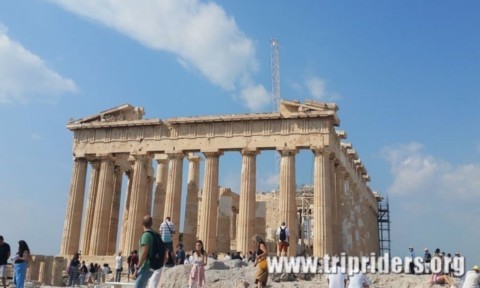 Le Parthenon de l'acropole face nord