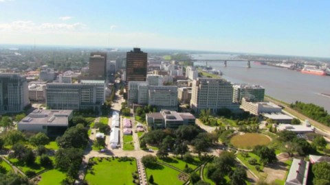 Baton rouge vu des hauteurs