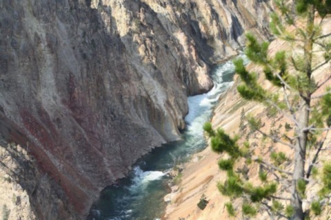 Yellowstone river canyon 