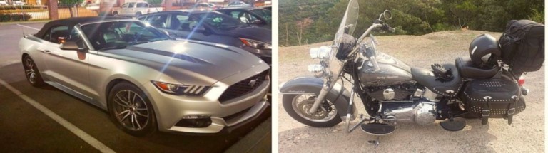 Mustang et Harley Davidson