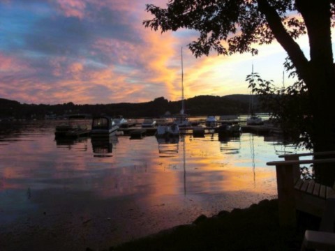 Lac vers Inlet le soir