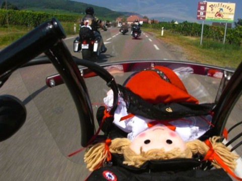 Run en Harley Davidson en Alsace.