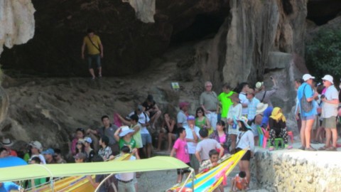 Foule de touristes 