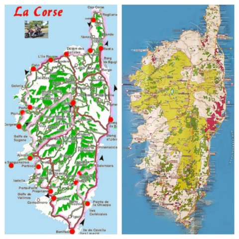 Cartes de la Corse