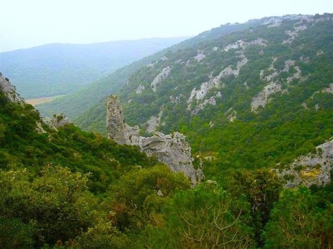 Vu générale du canyon vers l'ermitage