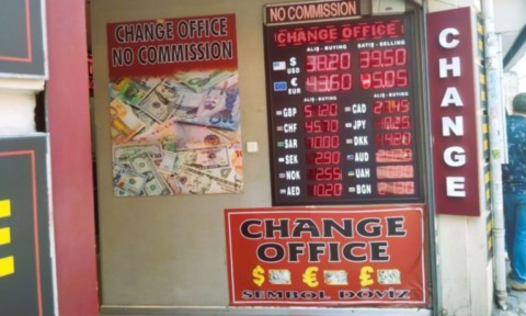 Panneau des valeurs d'un change