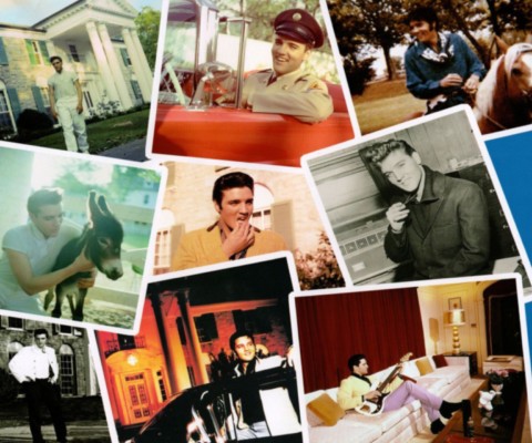 Panel de photos d'Elvis a Graceland