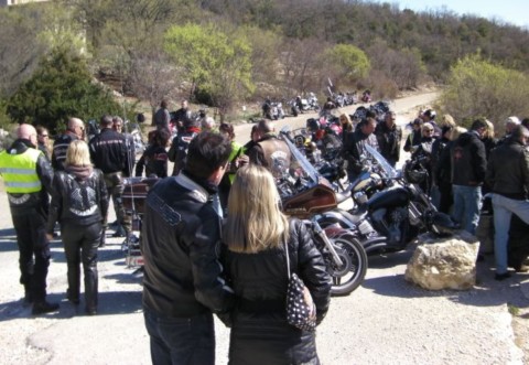 Pause de la colonne Harley Davidson
