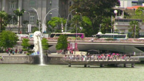 Le Merlion emblème de la ville