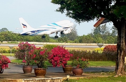 Thai Airway au décollage à Samui