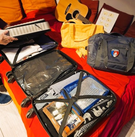 Remplissage d'un bagage cabine