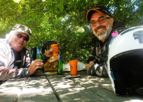 Repas rapide au bord de la Sorgues
