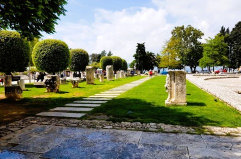 Vue des jardins historiques de la ville